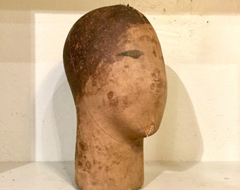 French Manikin Head, Millinery Hat Display, Ca: 1900.
