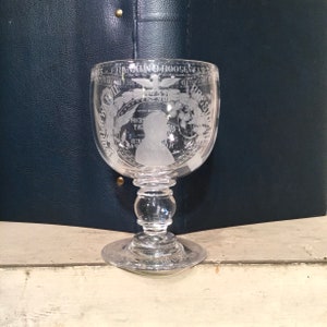 Franklin D. Roosevelt 1933 Inauguration Crystal Goblet by Vernay.