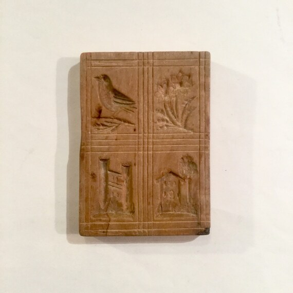 antique wooden cookie press
