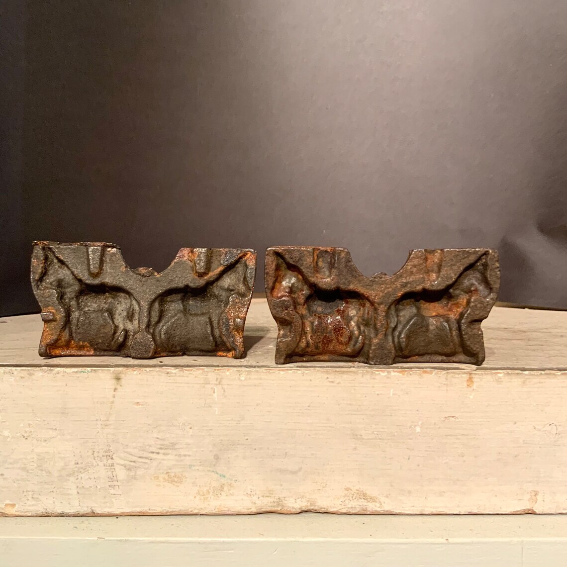 Antique Cast Iron Candy Molds Donkey Cow Eagle Ca 1900. Etsy