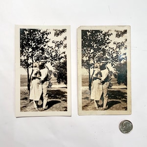 Vintage Kissing Photograph, Vernacular Photo of Couple Kissing, Pair, Ca: 1930s.
