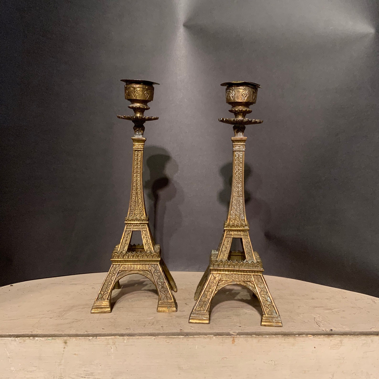 Eiffel Tower Candle Holders Rare Ca 1920s. Etsy