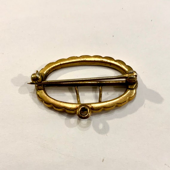 Victorian Buckle Brooch, Gold Filled Victorian Pi… - image 7