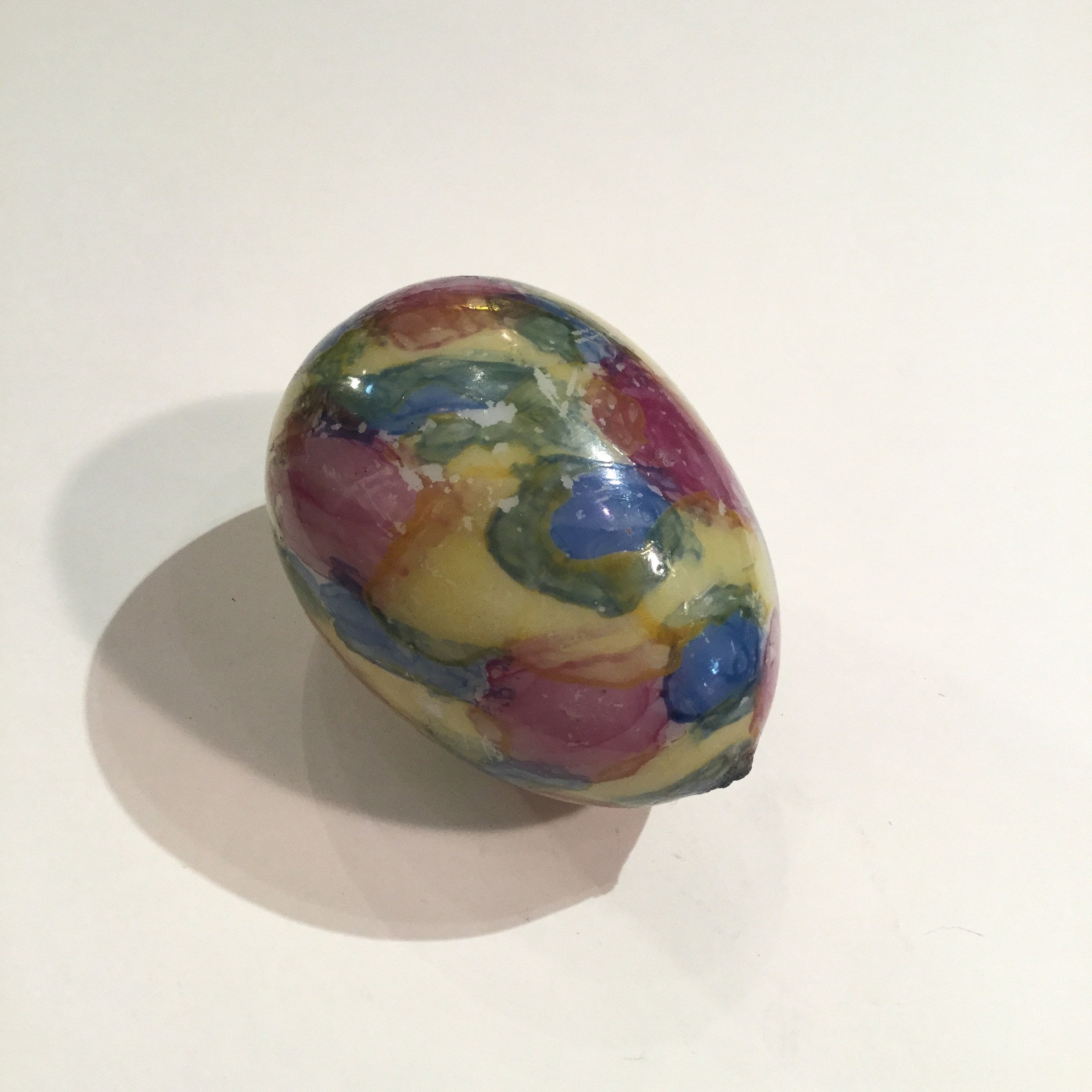 Blown Glass Easter Egg Handpainted Milk Glass Ca 1910. Etsy