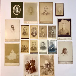 Collection of Cabinet Cards, CDV Photographs From One Estate, All 22, Ca: 1890s.