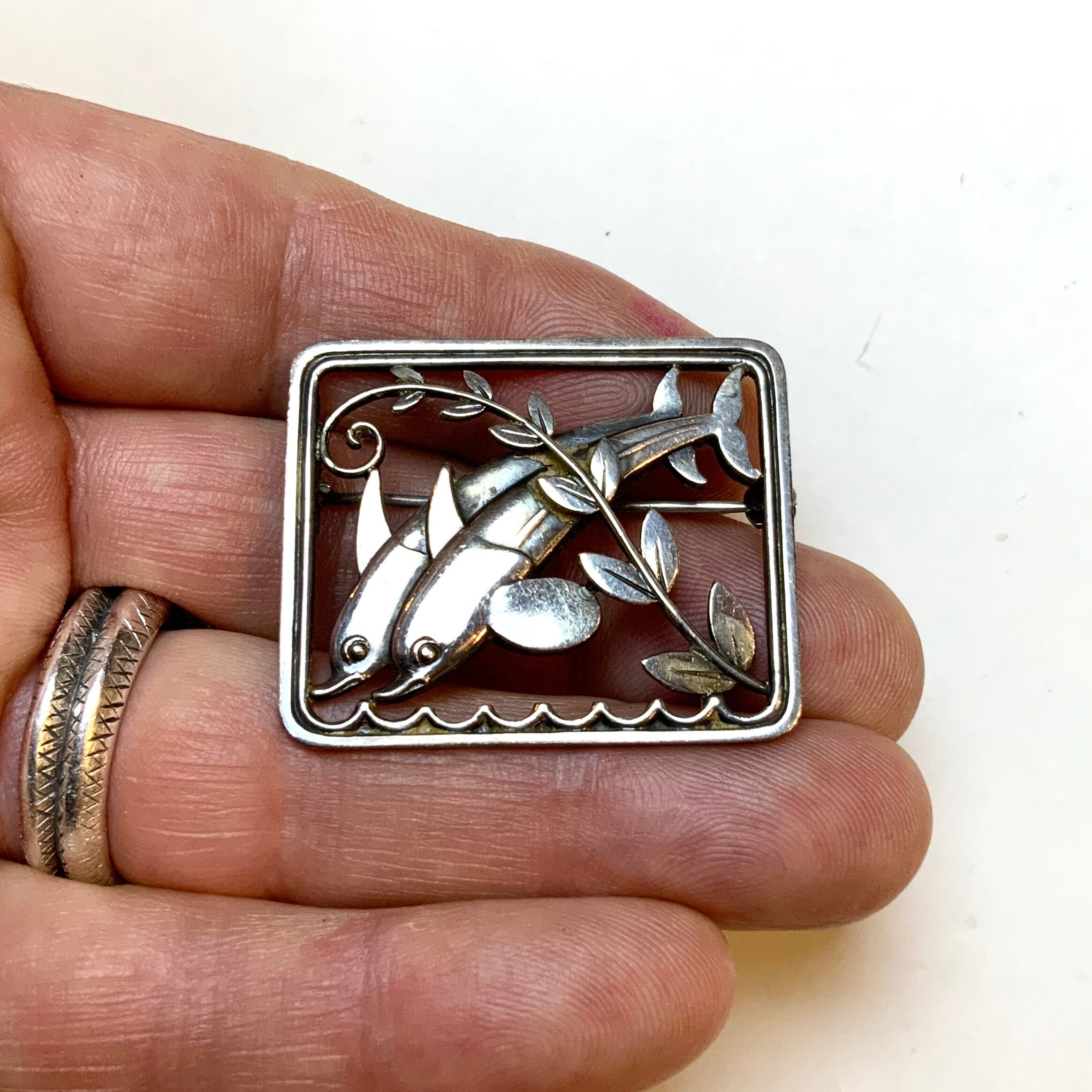 GEORG JENSEN ジョージジェンセン ヴィンテージ イルカ ブローチ