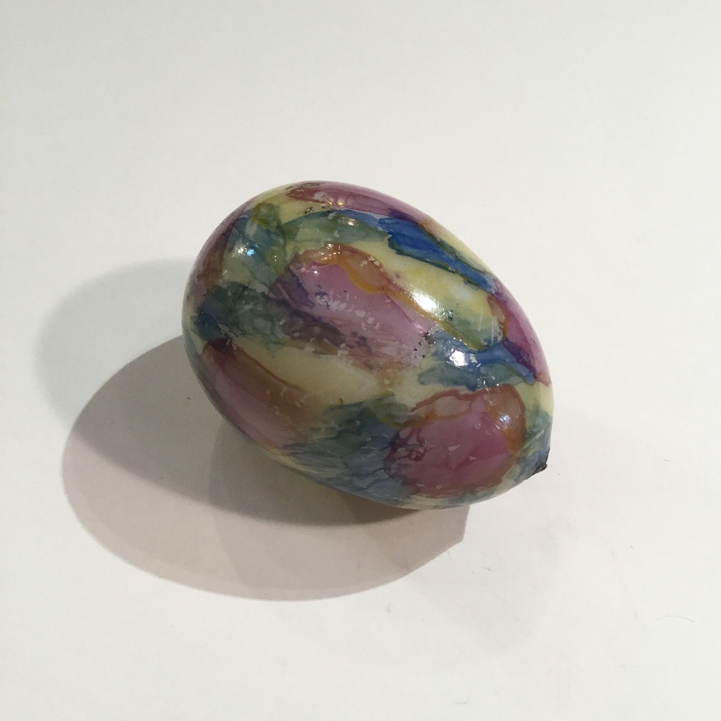 Blown Glass Easter Egg Handpainted Milk Glass Ca 1910. Etsy