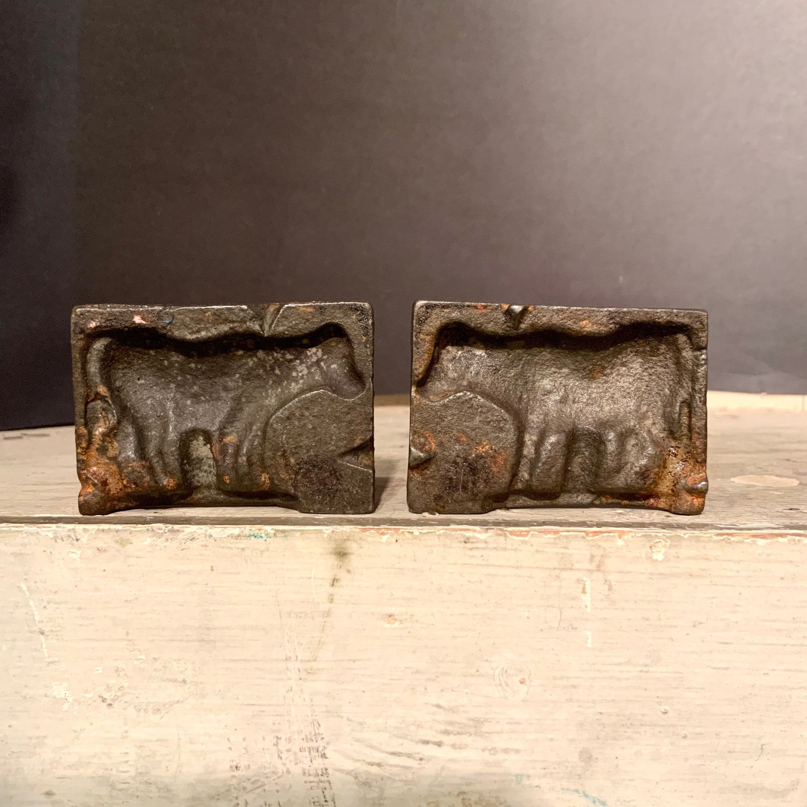 Antique Cast Iron Candy Molds Donkey Cow Eagle Ca 1900. Etsy
