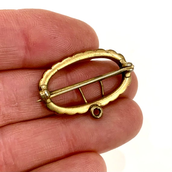 Victorian Buckle Brooch, Gold Filled Victorian Pi… - image 6