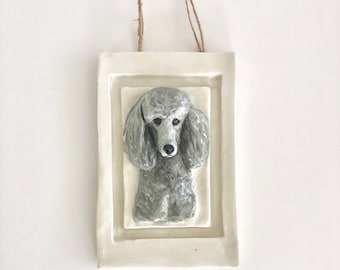 Poodle Art Decor Poodle Memorial Ceramic Standard Poodle Lover Gift Poodle Wall Art  Standard Poodle Dog Wall Art Poodle Dog Mom Gift