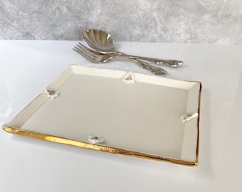 Christmas Housewarming Gift  Handmade Platter  Ceramic Platter  Table Platter  Serving Platter  Large Plate  Christmas Serving Platter