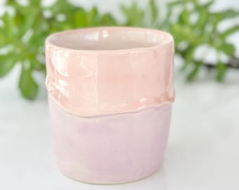 Pastel Flower Vase Handmade Pink Vase Home Housewarming Gift Kitchen Decor Country Kitchen Vase Mom Birthday Gift Bouquet Purple Flower Vase