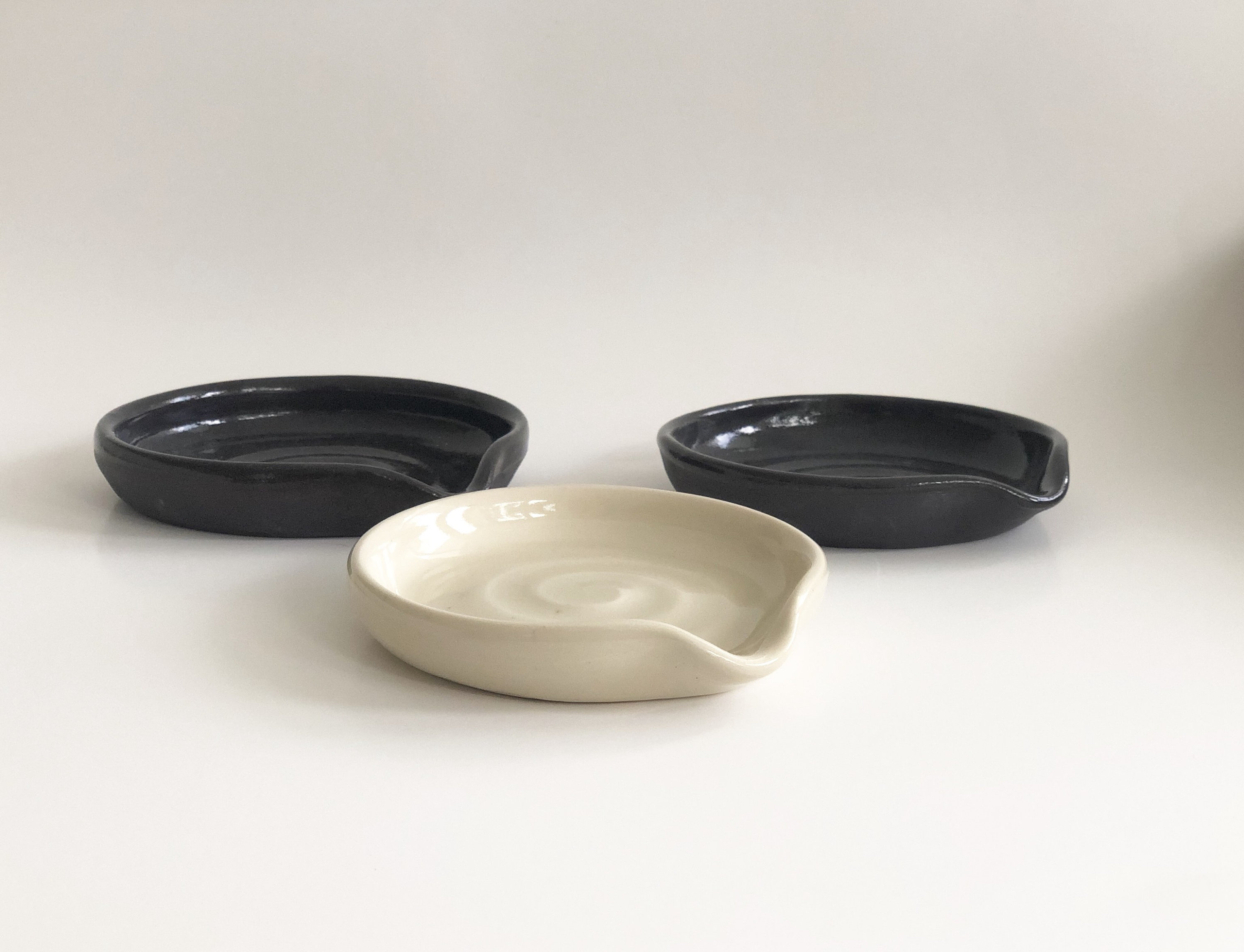 Ceramic Spoon Rest, Beige Kitchen Decor, Modern Spoon Rest, Minimalist