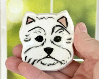 Teaspoon Rest Westie Art Gift Spoon Holder Westie Lover Gift Westie Teaspoon Holder Coffee Spoon Rest Coffee Bar Gift Dog Lover Birthday