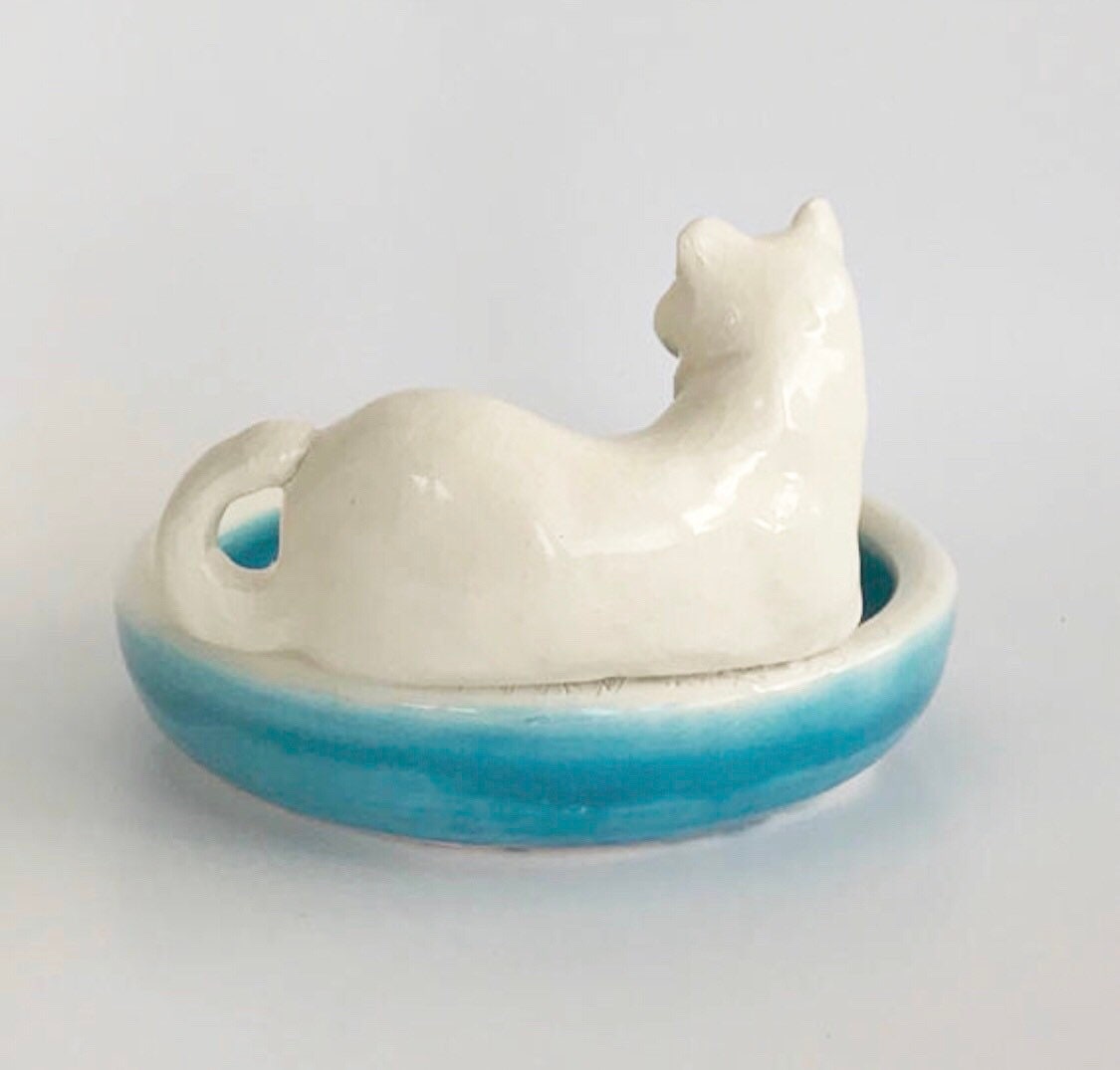 Handmade Cat Soap Dish