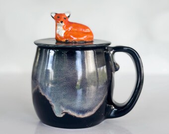 Fox Coffee Mug Fox Art Gift Coffee Lover Friend Birthday Gift Fox Lover Gift Fox Gift Home Coffee Station Kitchen Bar Decor Cottagecore Art