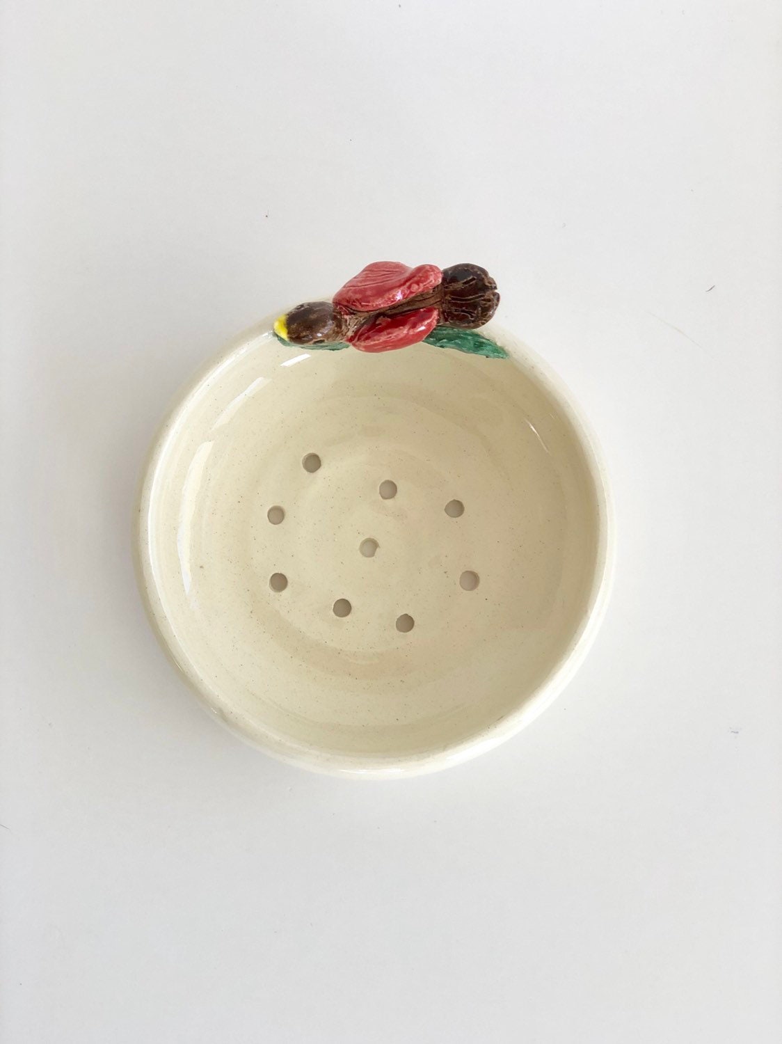 Soap Dish with Bird, Pretty Soap Dish, Bird Lover Gift, Catch All, Bird