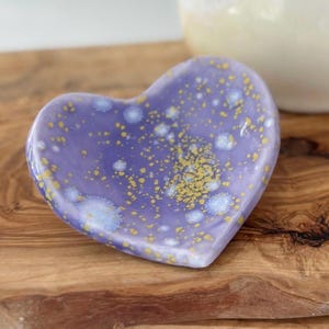 Purple Coffee Spoon Rest Coffee Gift Heart Spoon Rest Valentine Gift Ceramic Teaspoon Rest Coffee Spoon Holder Kitchen Coffee Bar Station