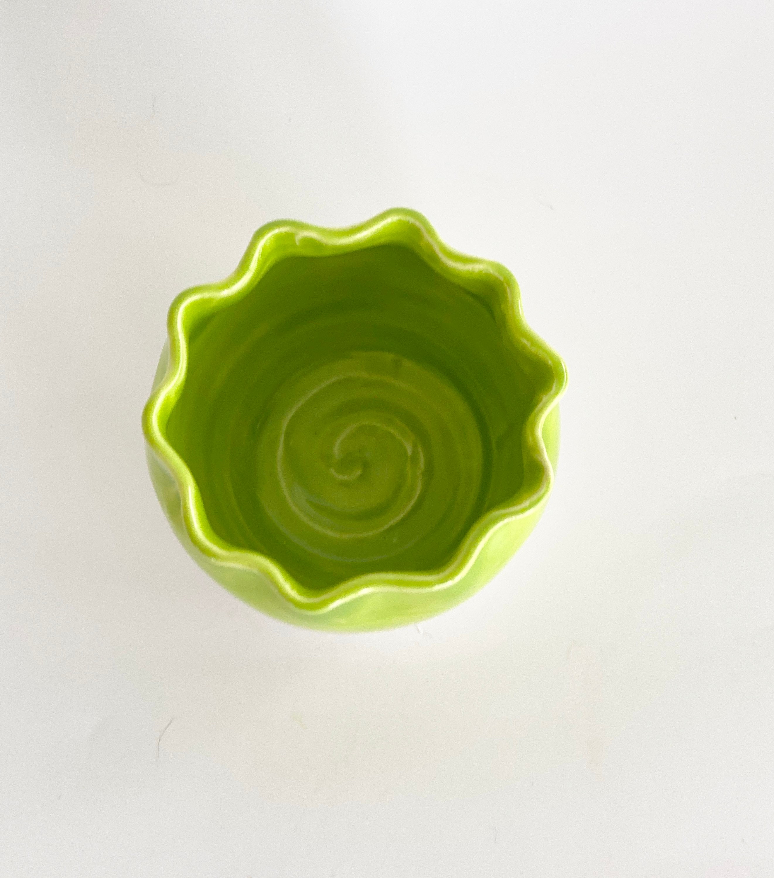 Lime Green Flower Vase, Chartreuse Vase, Mini Bud Vase, Lime Bud Vase