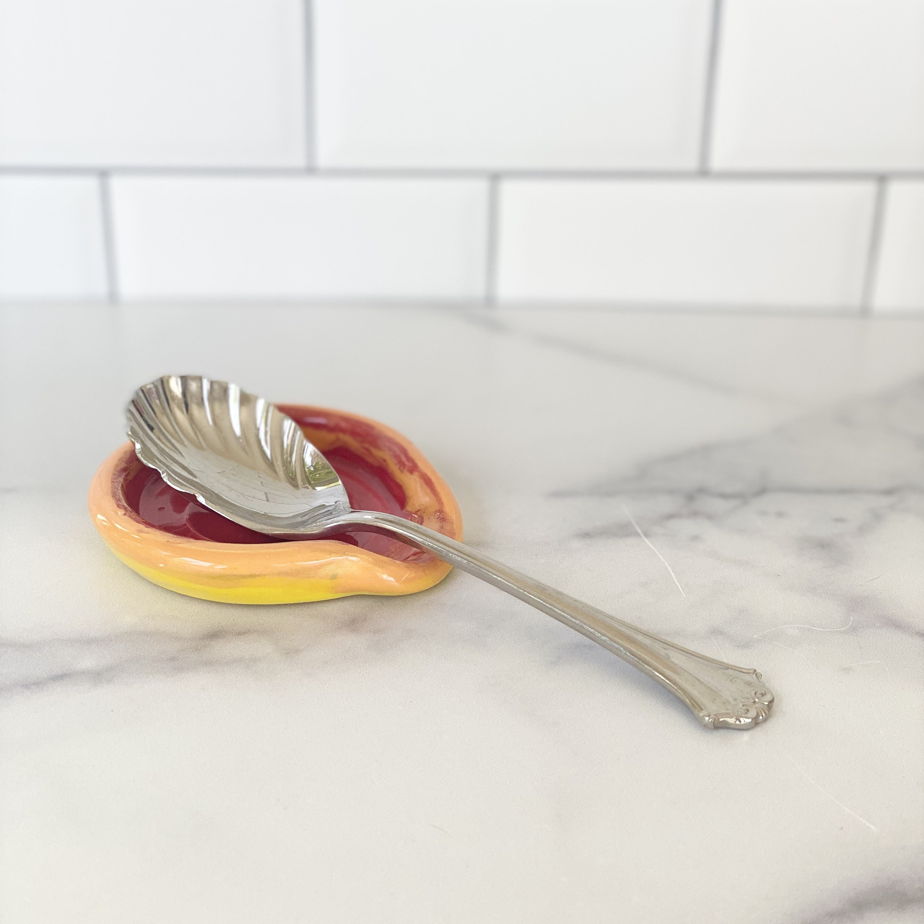 Coffee Spoon Rest Small Teaspoon Rest Ceramic Teaspoon Rest Spoon Rest