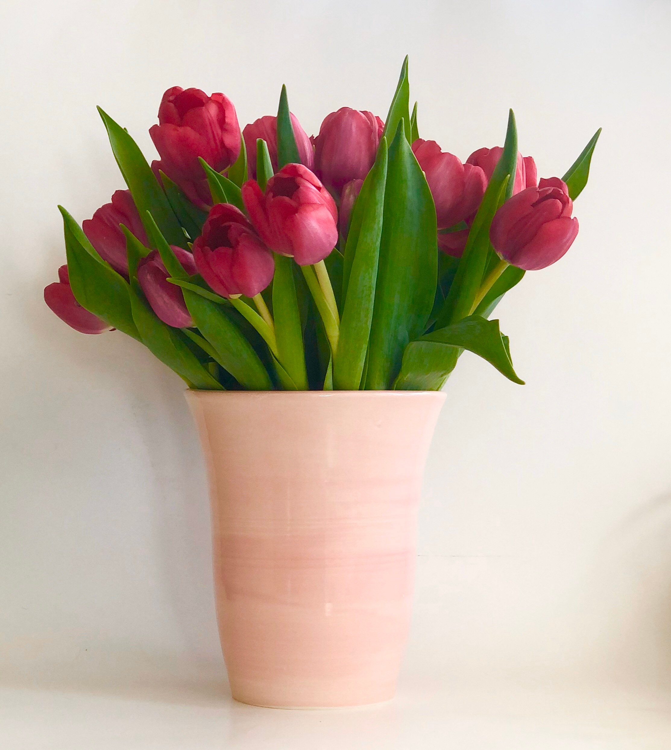 Ceramic Flower Vase, Pretty Pink Vase, Pretty Vase, Boho Vase, Pastel