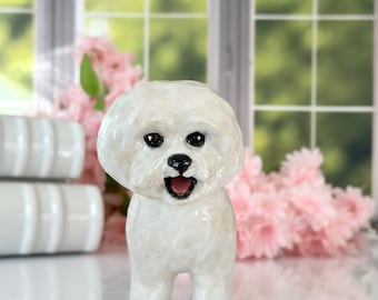 Bichon Frise Gift Air Planter Bichon Gift Bichon Dog Art Bichon Statue Memorial Bichon Figurine Bichon Birthday Gift Mini Planter Dog Lover
