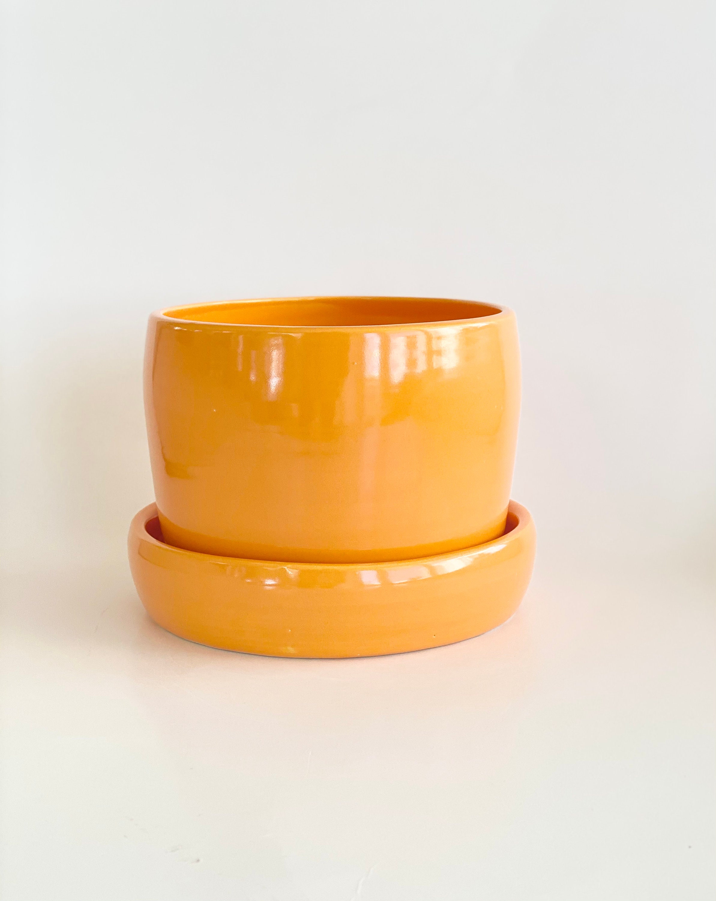 Orange Indoor Plant Pot