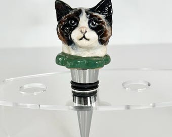 Cat Wine Stopper Gift Cat Foodie Gift Cat Lover Gift Cat Mom Gift Wine Lover Gift Wine Connoisseur Gift Unique Cat Gift Wine Cat Art Gift