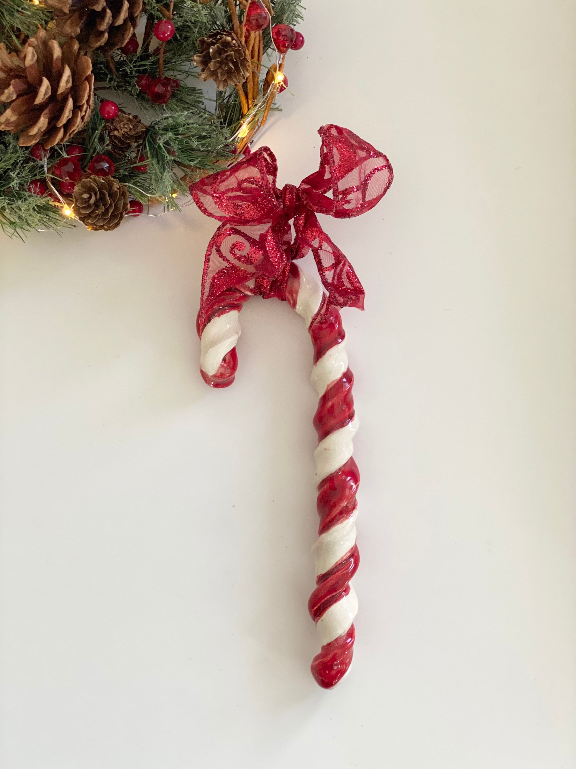Handmade Candy Cane, Candy Cane Ornament, Christmas Ornament, Candy Ornament, Candy Cane Decor 