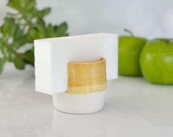 Sponge Holder Kitchen Sink Yellow White Kitchen Modern Home Sink Soonge Holder Handmade