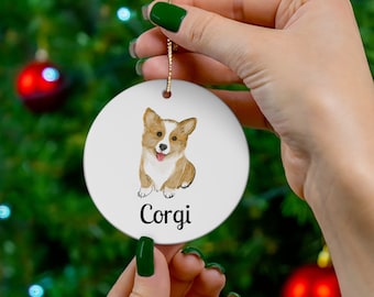 Personalized Corgi Christmas Ornament Corgi Gift Tree Ornament Corgi Mom Christmas Ornament Personalized Corgi Dad Housewarming Christmas
