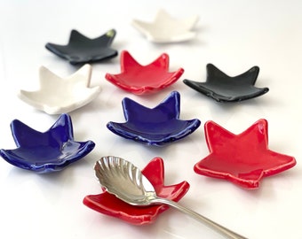 Red White and Blue Star Teaspoon Rest  Teaspoon Rest  For July 4th Coffee Station