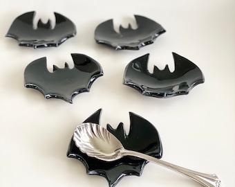 Bat Spoon Rest Gothic Coffee Bar Station Teaspoon Holder Ceramic Bat Gothic Kitchen Decor Goth Coffee Lover Victorian Teaspoon Moody Decor