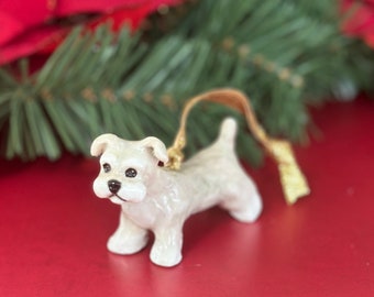 Mini Schnauzer Christmas Ornament Handmade Schnauzer Ornament Schnauzer Lover Christmas Gift Schnauzer Dog Gift Tree Ornament