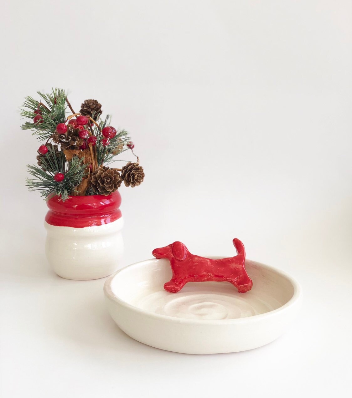 YOBRO Dachshund Ceramic Trinket Tray For Jewelry & Keys - Mini Decorat – YOBROGIFTS