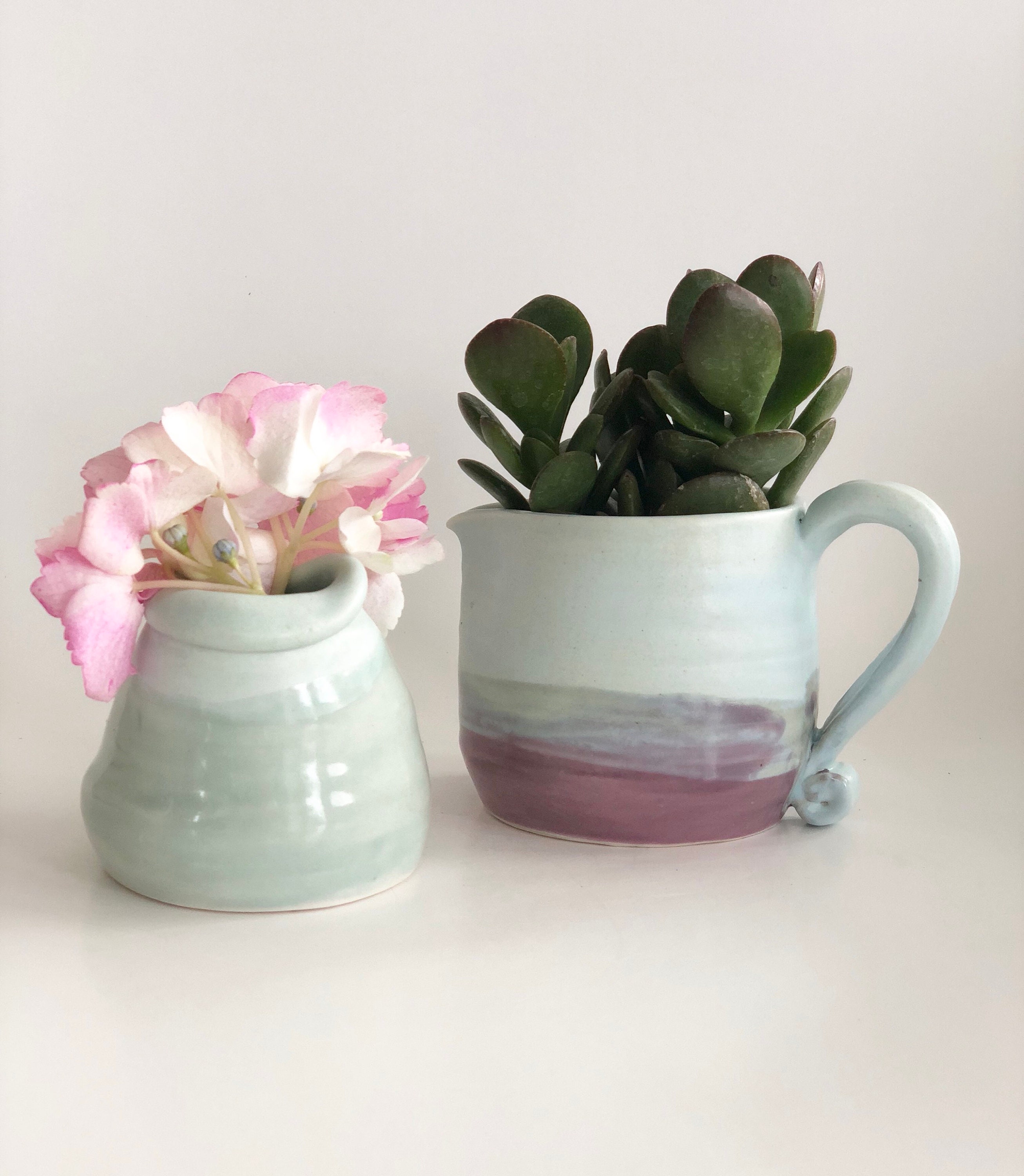 Mini Bud Vase, Small Green Vase, Mini Flower Vase, Ceramic Vase, Cute