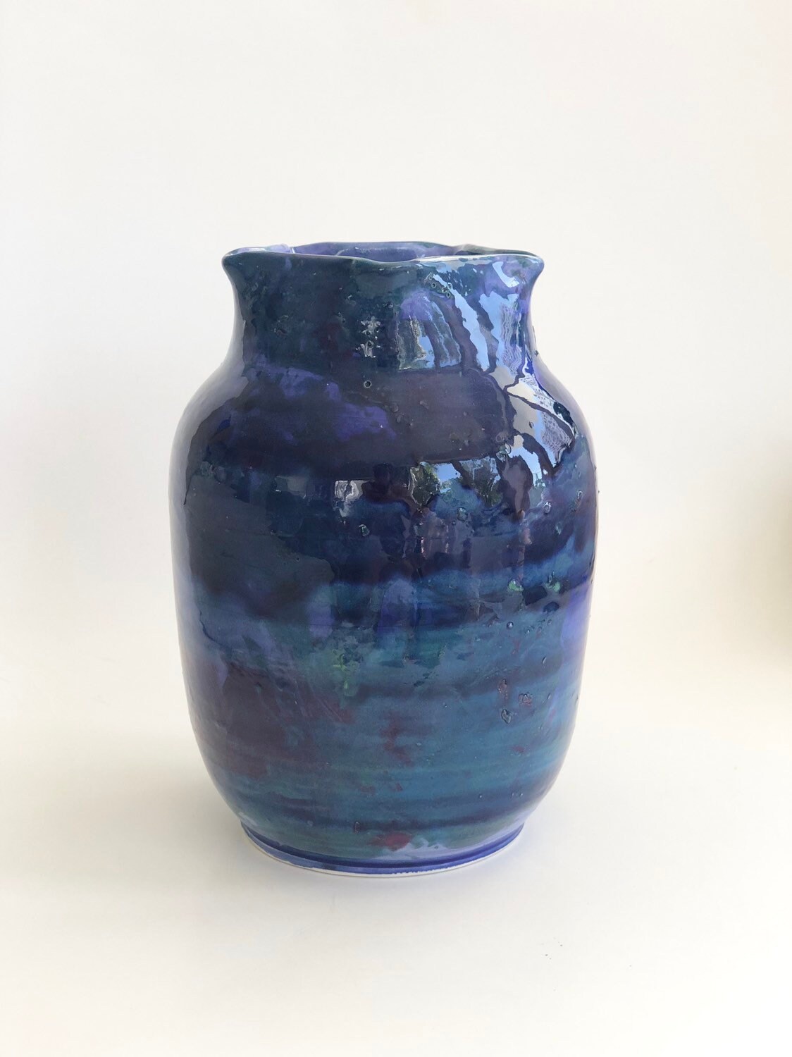 Cobalt Blue Vase, Navy Flower Vase, Blue Modern Vase, Dark Blue Vase
