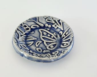 Handmade Butterfly Spoon Rest: Ceramic Coffee Teaspoon Holder