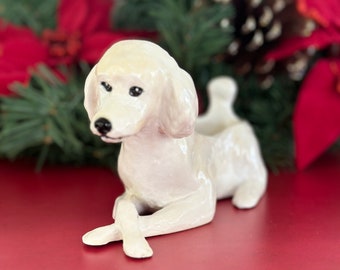 Standard White Poodle Air Planter Gift Ceramic Air Planter Dog Gift Air Plant Lover Poodle Mom Gift Poodle Planter