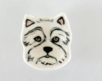Teaspoon Rest Westie Art Gift Spoon Holder Westie Lover Gift Westie Teaspoon Holder Coffee Spoon Rest Coffee Bar Gift Dog Lover Birthday