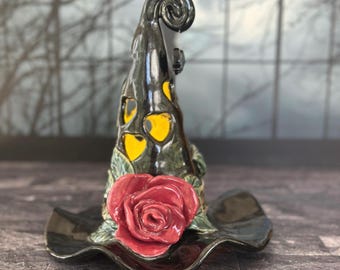 Gothic Rose Luminary Gothic Home Decor Goth Witch Gift Wiccan Home Halloween Decor Rose Goth Luminary Kitchen Decor Luminary Witch Home Gift