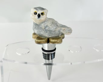 Owl Wine Stopper Gift Goth Art Owl Lover Gift Owl Art Gift Wine Lover Gift Wine Connoisseur Gift Unique Owl Gift Wine Owl Art Gift Owl