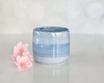 Small Blue Bud Vase Handmade Pottery Flower Vase Table Centerpiece Vase Small Modern Flower Bud Vase Boho Kitchen Vase Minimalist Flower