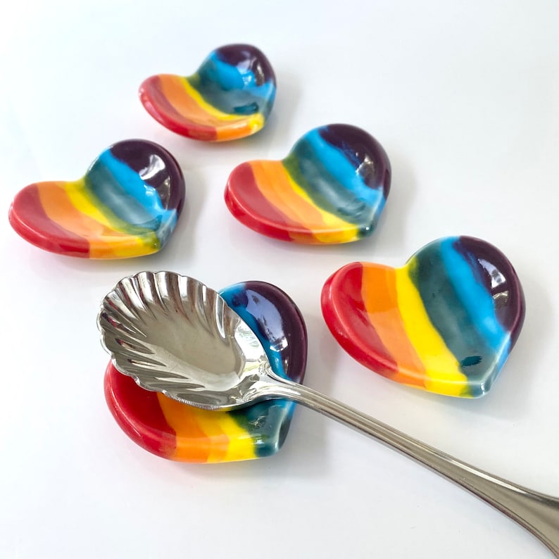 Coffee Spoon Rest Teacher Gift Teaspoon Rest LGBTQ Gift Spoon Rest Tea Spoon Holder Spoon Holder for Coffee Handmade Spoon Rest image 5