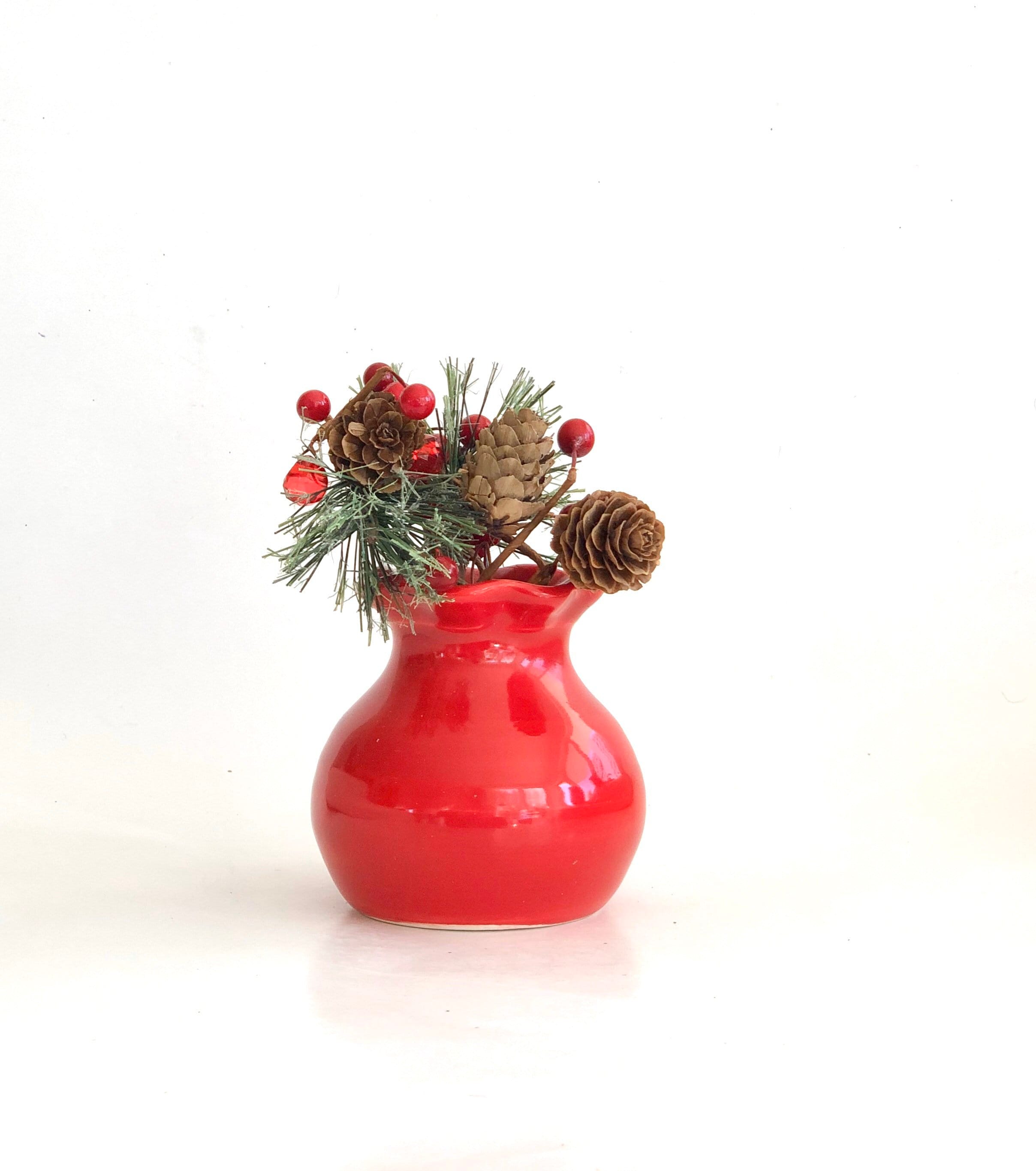 Red Bud Vase, Bud Vase, Small Vase, Cute Vase, Pretty Bud Vase, Little