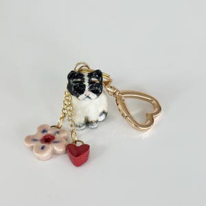 Cat Bag Charm Feline Bag Charm Cat Charms For Bag Gift for Cat Mom Gift Cat Lover Art Gift Cat Art Mom Unique Birthday Cat Bag Decor Cat