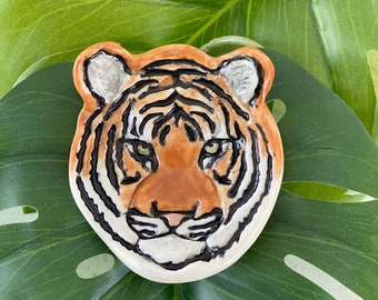 Coffee Spoon Rest Teaspoon Rest Tropical Coffee Station Bar Jungle Decor Spoon Holder Handmade Tiger Lover Gift Decor Tiger Print Decor Gift