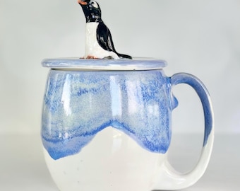 Penguin Coffee Mug Penguin Art Gift Coffee Lover Friend Birthday Gift Penguin Lover Gift Penguin Gift Home Coffee Station Kitchen Bar Decor