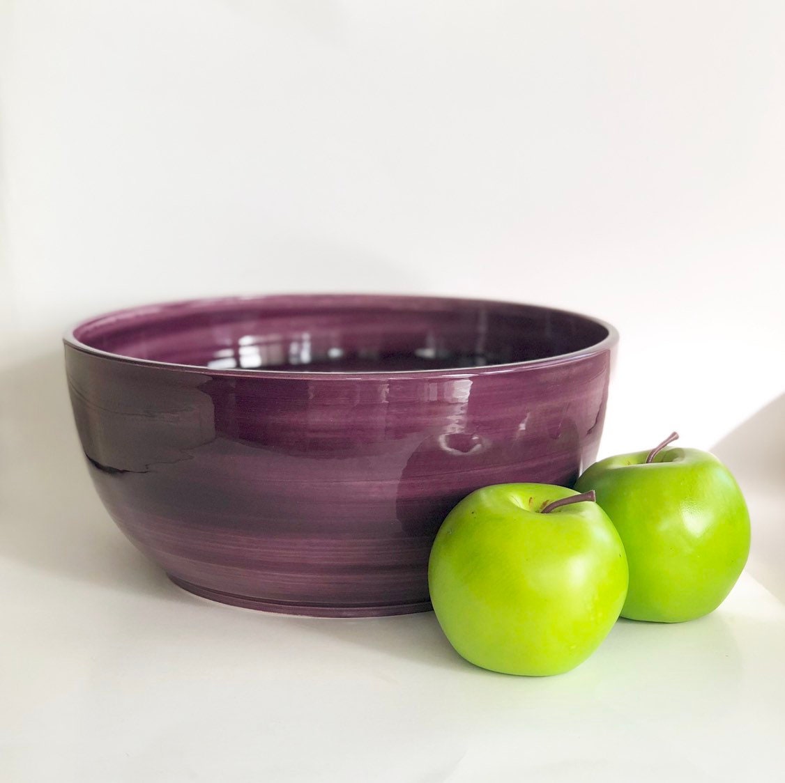 Reserved Listing *** Purple Ceramic Bowl Handmade Wheel Thrown