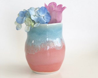 Ceramic Vase  Small Vase  Mini Vase  Mini Flower Vase  Pink Bud Vase  Foyer Entryway Decor Ideas